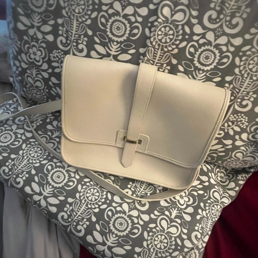 Lands' End Cream Shoulder Bag